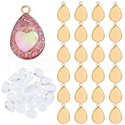   DIY Blank Teardrop Pendant Making Kit DIY-PH0020-88-1