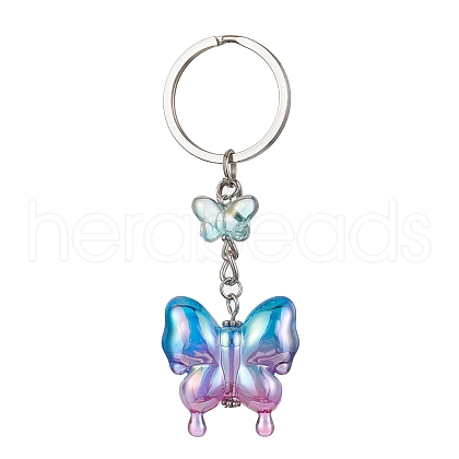Glass & Acrylic Butterfly Keychain KEYC-JKC00649-04-1