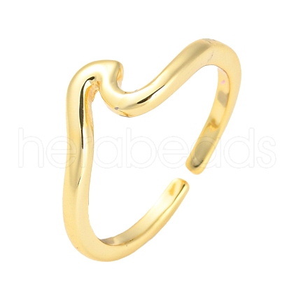 Rack Plating Brass Cuff Rings RJEW-G292-02G-1