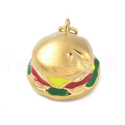 304 Stainless Steel Enamel Pendants STAS-M120-01A-G-1