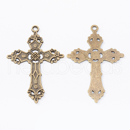 Tibetan Style Alloy Big Pendants RELI-PW0001-056AB-1