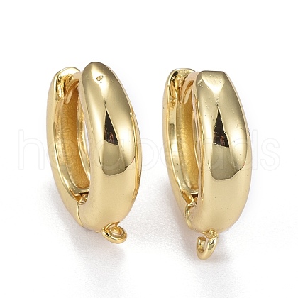 Brass Hoop Earrings EJEW-K083-33G-1