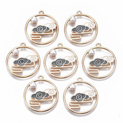 Chinese Style Alloy Pendants RESI-R431-04B-RS-1