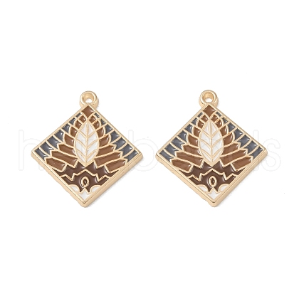 Rack Plating Alloy Enamel Pendants FIND-I038-04F-1