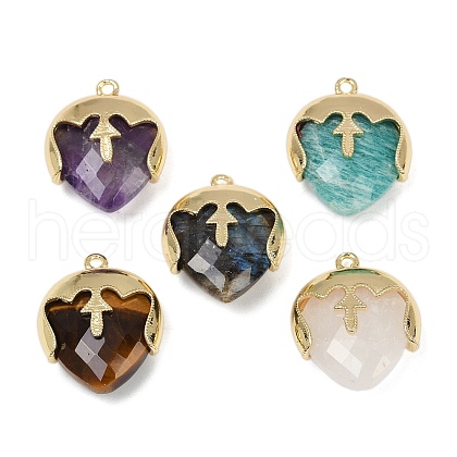Natural Mixed Stone Faceted Pendants G-K347-09G-1