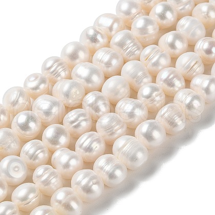 Natural Cultured Freshwater Pearl Beads Strands PEAR-E018-01-1