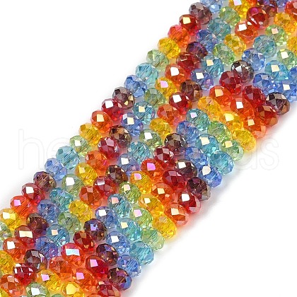 Electroplate Glass Beads Strands EGLA-D300-03-4mm-1