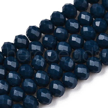Opaque Solid Color Glass Beads Strands EGLA-A034-P2mm-D16-1