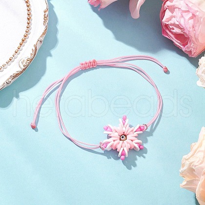 Adjustable Nylon Cord Link Bracelets BJEW-MZ00162-04-1