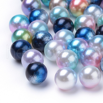 Rainbow Acrylic Imitation Pearl Beads OACR-R065-4mm-A-1