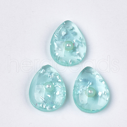 Translucent Resin Cabochons CRES-T014-18D-1