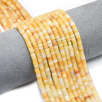 Natural Topaz Jade Beads Strands G-P575-B06-4x2mm-1