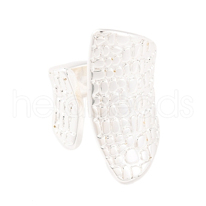 Ion Plating(IP) 304 Stainless Steel Wide Open Cuff Finger Rings for Women RJEW-S414-06B-S-1