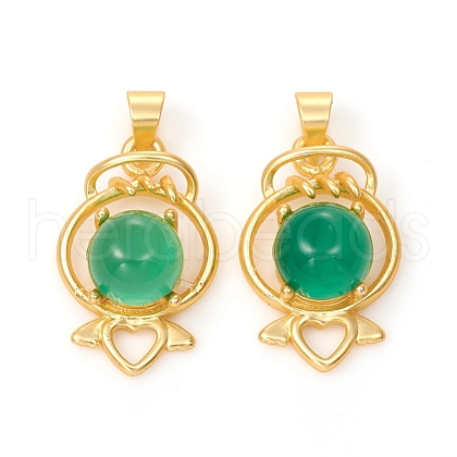 Natural Agate Pendants KK-I669-04G-1