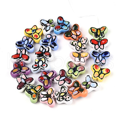 Porcelain Beads Strands PORC-U001-01-1