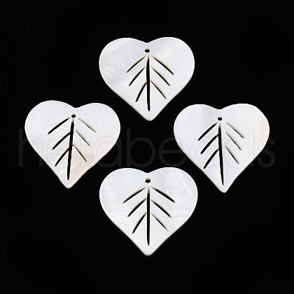 Natural Freshwater Shell Pendants X-SHEL-R021-14-1