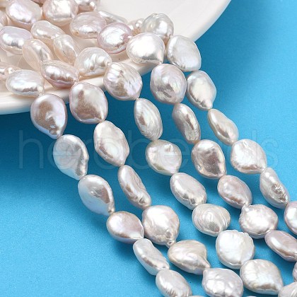 Natural Baroque Keshi Pearl Beads Strands PEAR-P064-18A-01A-1