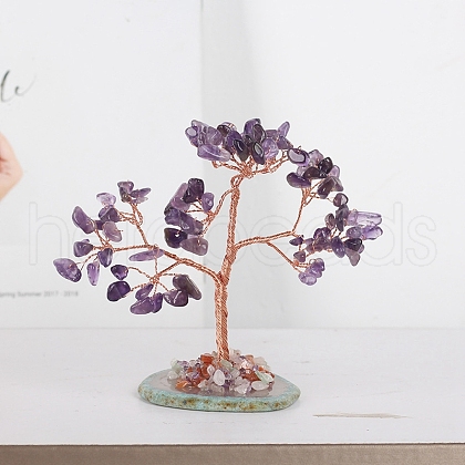 Natural Amethyst Tree of Life Feng Shui Ornaments TREE-PW0001-20G-1