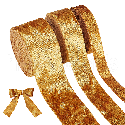 BENECREAT 15 Yards 3 Styles Polyester Single Face Velvet Ribbons SRIB-BC0001-31B-1