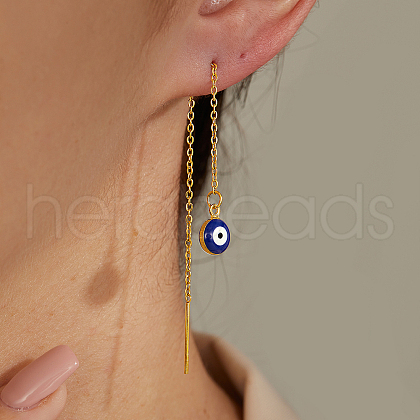 Stainless Steel Devil Eye Ear Thread SN3588-1