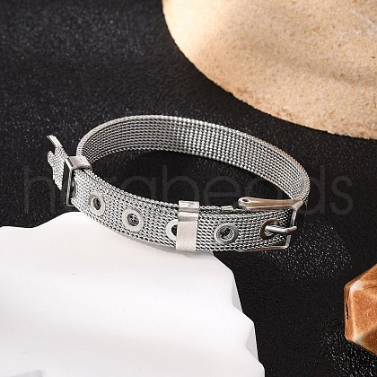 Tarnish Resistant Fashionable Unisex 304 Stainless Steel Watch Band Wristband Bracelets BJEW-F065B-01-1