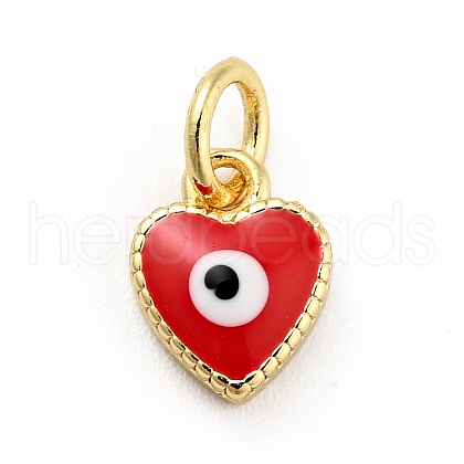 Rack Plating Brass Enamel Charms KK-G387-07G-02-1