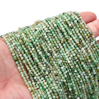Natural Chrysoprase Beads Strands G-RM2025-A01-3mm-1