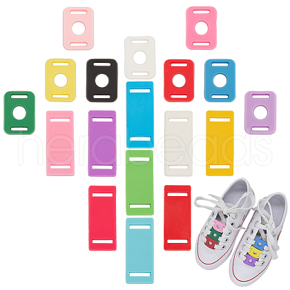ARRICRAFT 36Pcs 18 Style PVC Shoelace Buckles FIND-AR0004-64-1