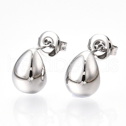 Non-Tarnish 304 Stainless Steel Stud Earrings EJEW-P258-29P-1
