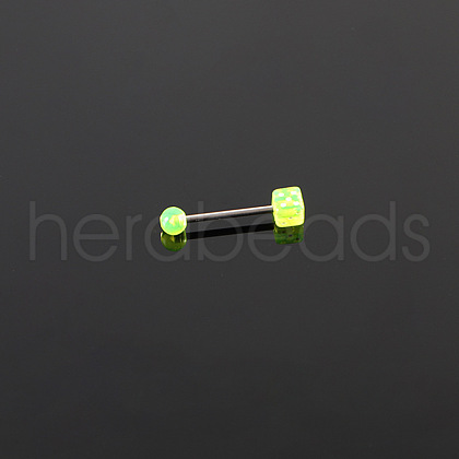 Dice 316L Surgical Stainless Steel with Acrylic Tongue Rings FS-WGEA7F0-02-1