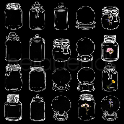 CRASPIRE 3 Styles Waterproof Self Adhesive Stamping Stickers Sets DIY-CP0011-04C-1
