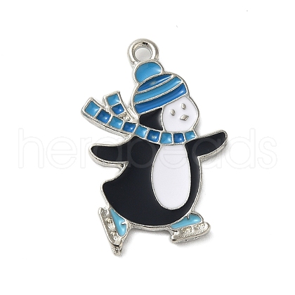 Winter Theme Alloy Enamel Pendants ENAM-M002-04J-P-1