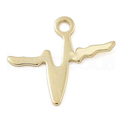 Ion Plating(IP) 304 Stainless Steel Charms STAS-U032-12G-1
