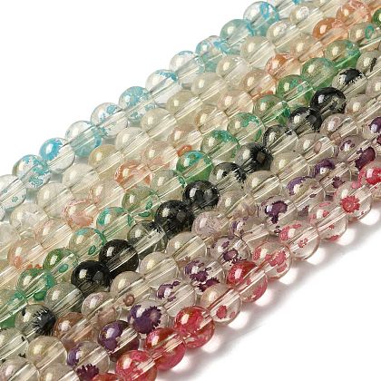 Baking Painted Glass Bead Strands DGLA-Z001-02A-1