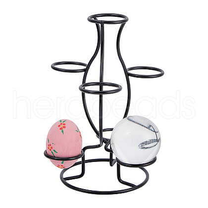 7-Slot Iron Easter Egg Display Stands ODIS-WH0058-21B-EB-1