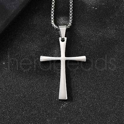 304 Stainless Steel Pendant Necklaces NJEW-P329-03C-P-1