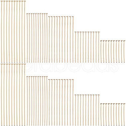 SUNNYCLUE 100Pcs 5 Styles  Brass Flat Head Pins KK-SC0005-33-1