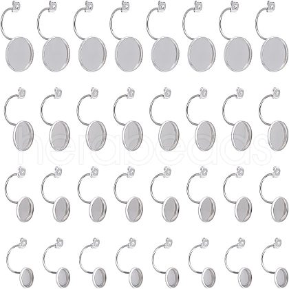 Unicraftale 32Pcs 4 Styles 304 Stainless Steel Ear Nuts STAS-UN0033-26-1