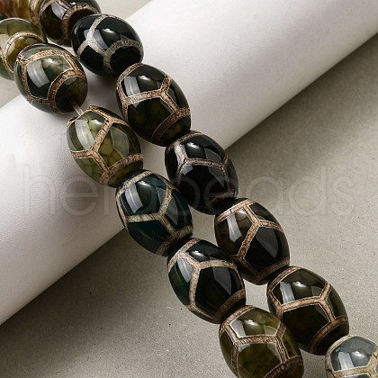 Tibetan Style dZi Beads Strands G-S389-A10-1