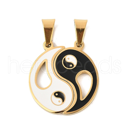 304 Stainless Steel Split Pendants STAS-G195-08G-1