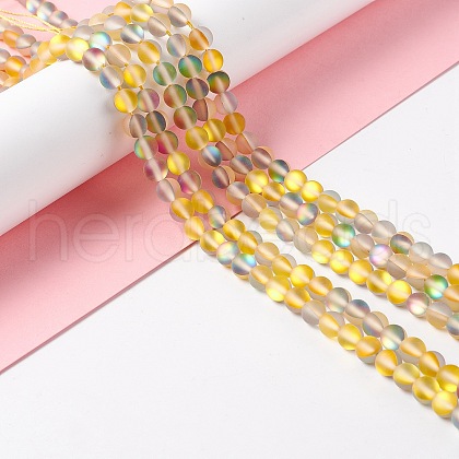 Synthetic Moonstone Beads Strands G-E573-01A-18-1