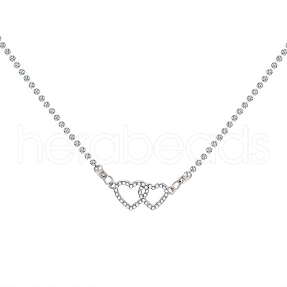 Alloy Crystal Rhinestone Pendant Necklaces for Women WG57F6E-02-1