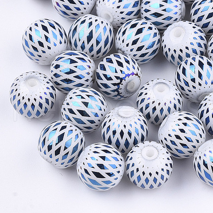 Electroplate Glass Beads X-EGLA-S178-07C-1