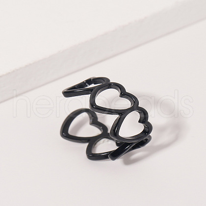 Hollow Out Heart Alloy Cuff Rings FS-WG233AB-03-1