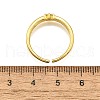 Brass Micro Pave Cubic Zirconia Cuff Rings for Women RJEW-H247-34G-01-5