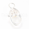 Alloy Rhinestone Lobster Claw Clasps KK-S301-03-1