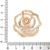 Rack Plating Brass Micro Pave Clear Cubic Zirconia Pendants KK-C063-05G-3