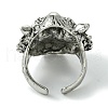 Dragon Alloy Open Cuff Rings for Men RJEW-K275-38B-AS-3