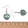Abalone Shell/Paua Shell Dangle Earrings EJEW-F147-A-5