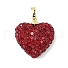 Brass Rhinestone Pendants KK-K293-48A-G-1